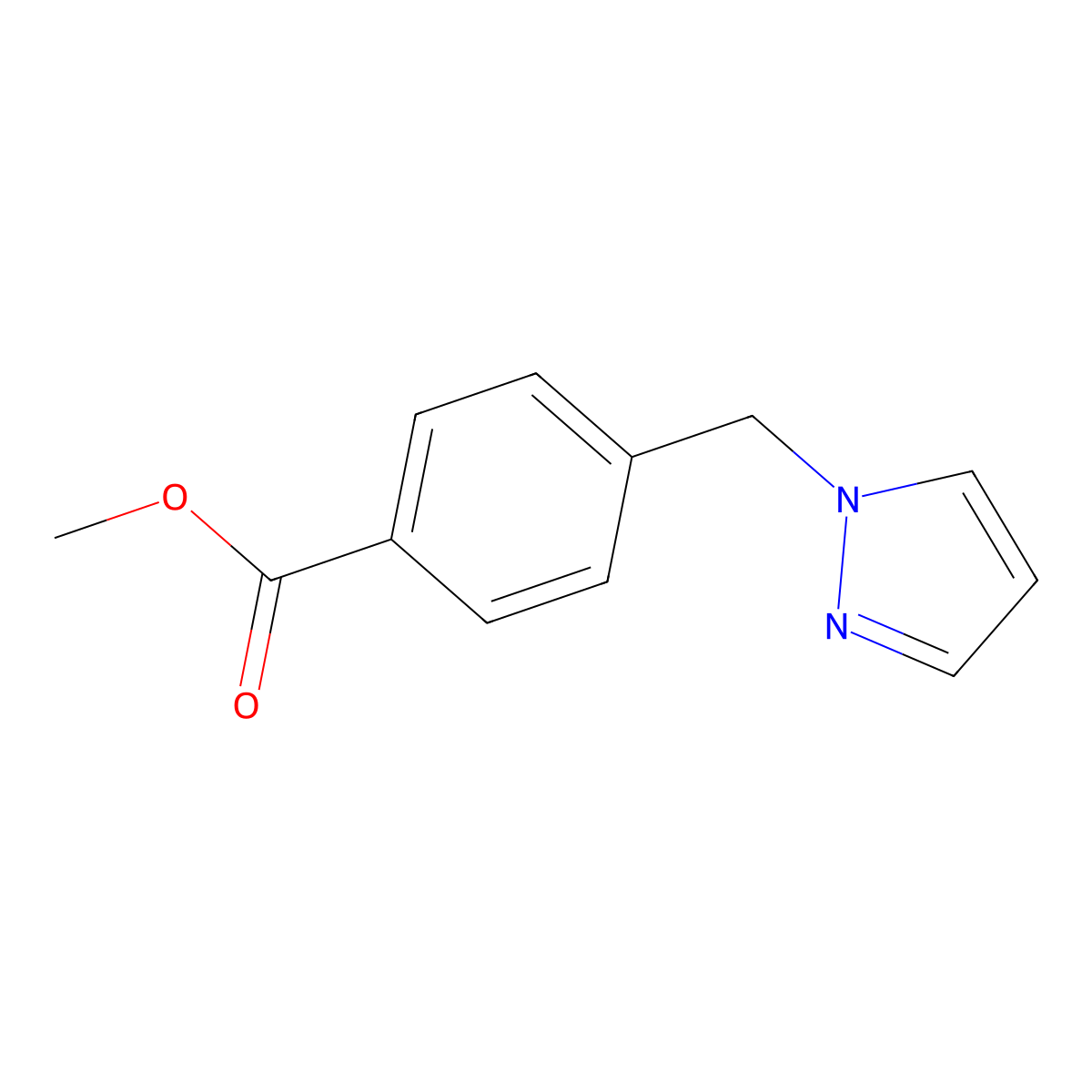 Methyl 4-(1H-pyrazol-1-ylmethyl)benzoate molecular structure, CAS 397328-86-8
