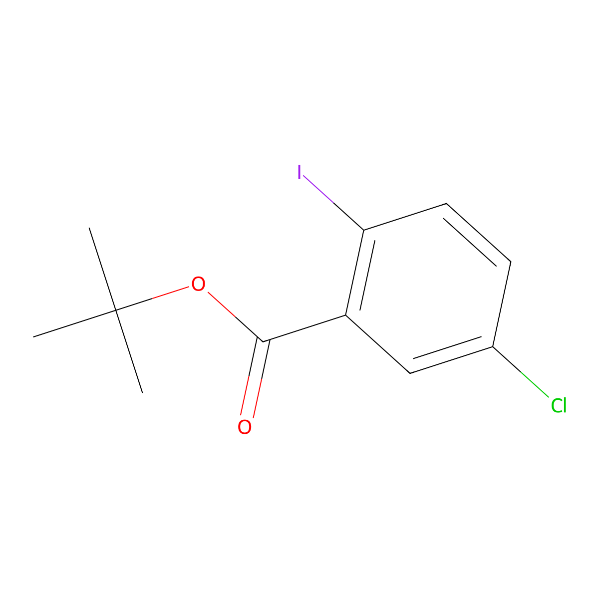 Tert-butyl 5-chloro-2-iodobenzoate molecular structure, CAS 397329-54-3