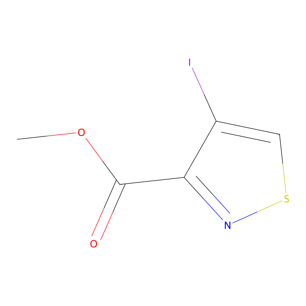 Methyl 4-iodoisothiazole-3-carboxylate molecular structure, CAS 397329-61-2