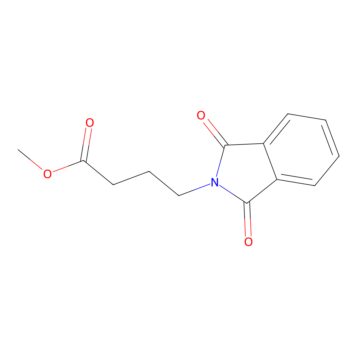 Methyl 4-(1,3-dioxo-1,3-dihydro-2H-isoindol-2-yl)butanoate molecular structure, CAS 39739-03-2