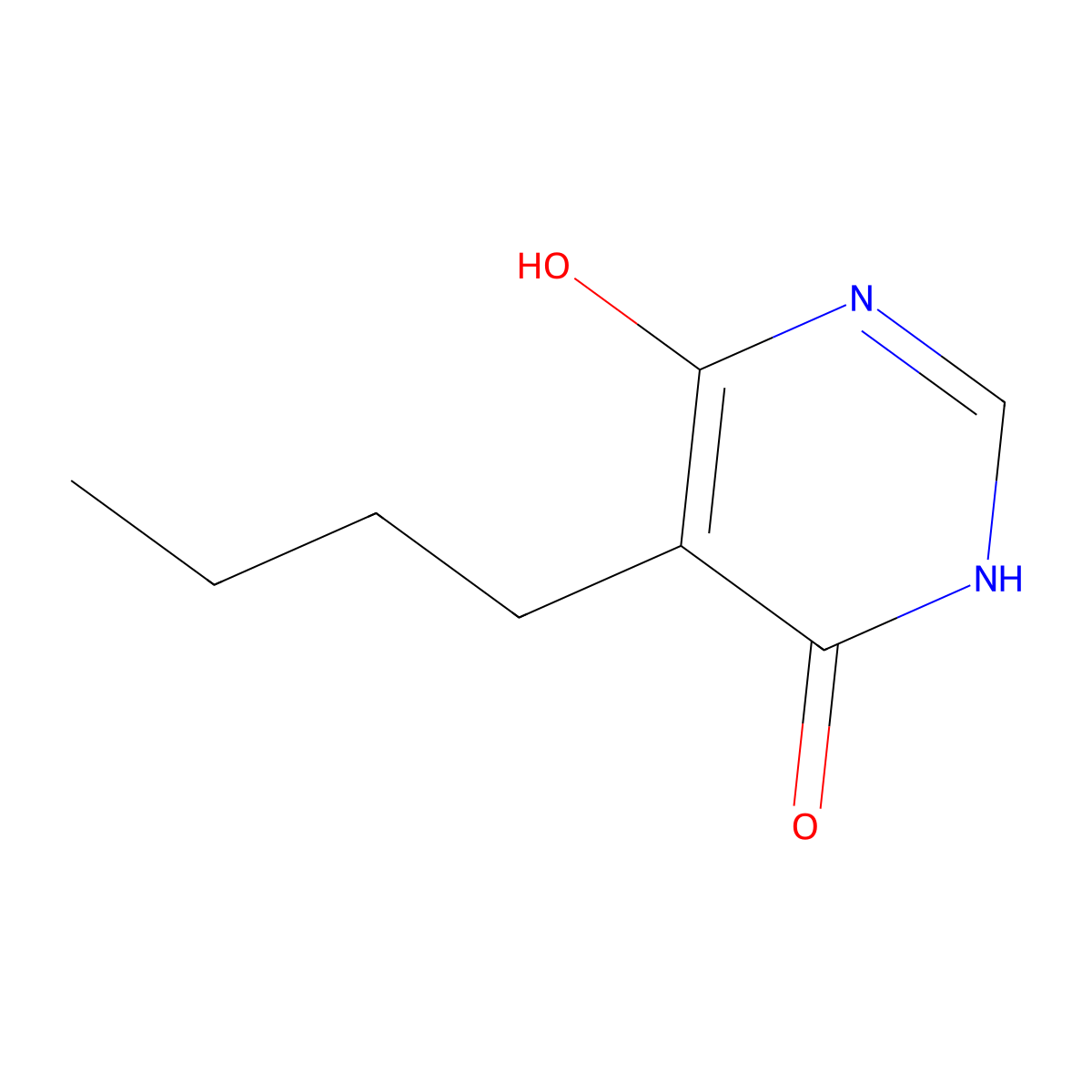 5-Butyl-4,6-pyrimidinediol molecular structure, CAS 3974-12-7