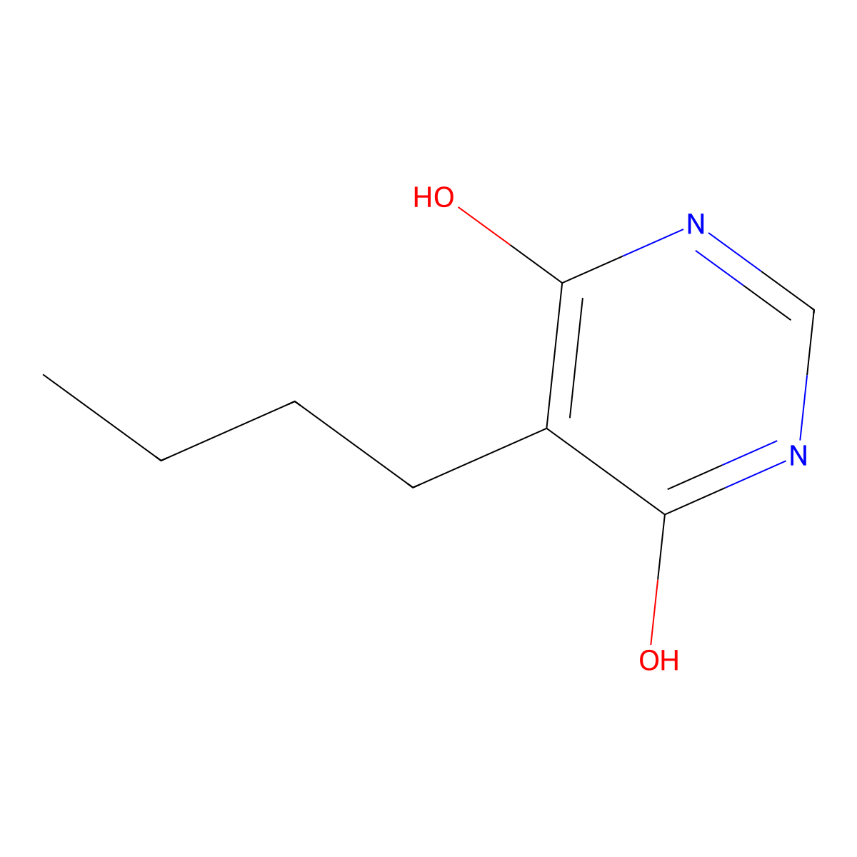 5-Butyl-4,6-pyrimidinediol molecular structure, CAS 3974-12-7