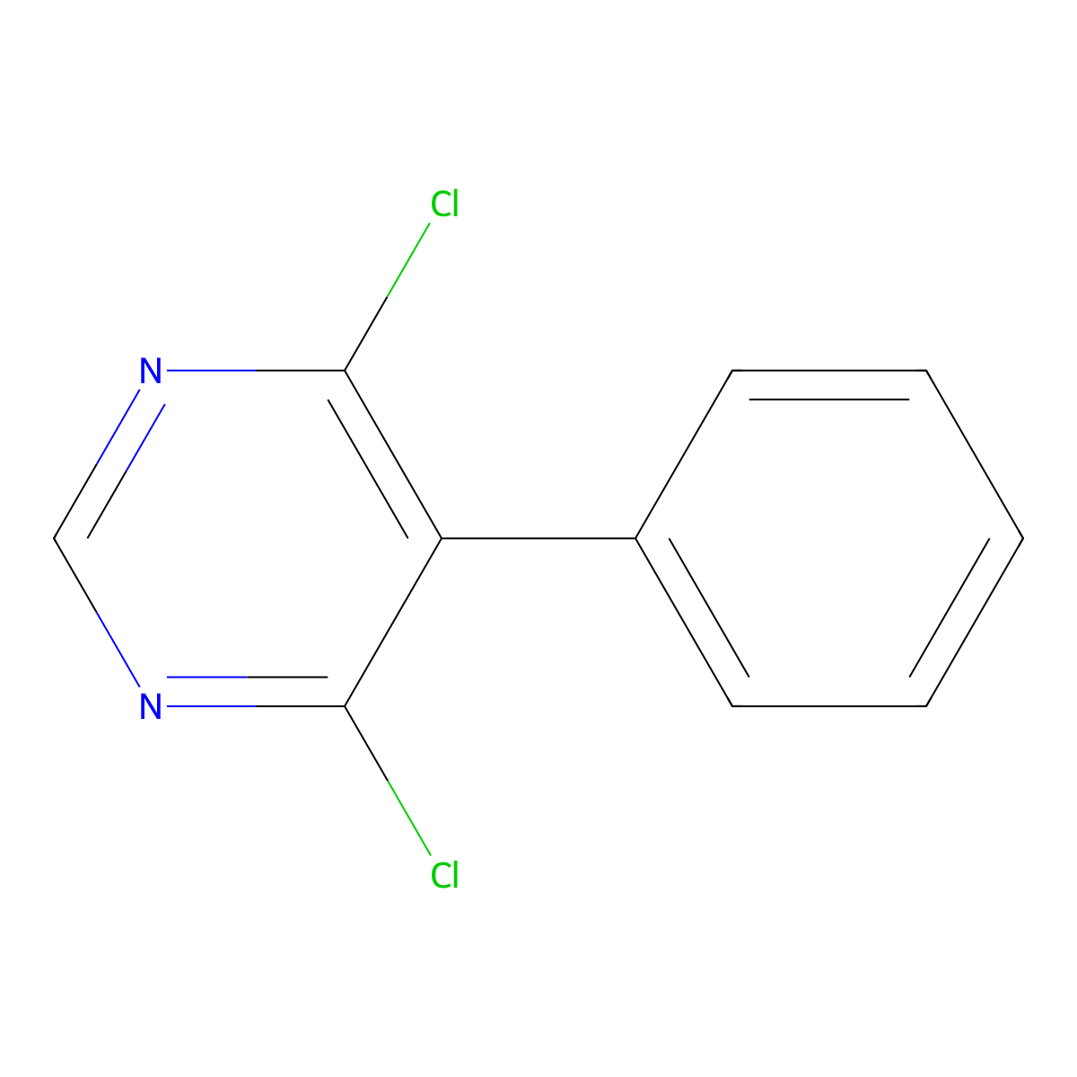 4,6-Dichloro-5-phenylpyrimidine molecular structure, CAS 3974-16-1