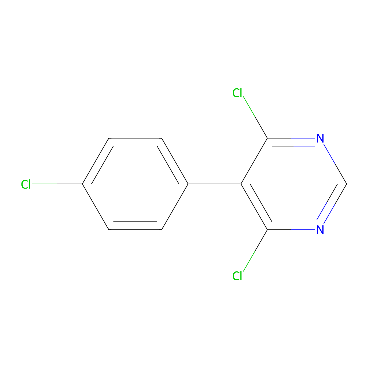 4,6-Dichloro-5-(4-chlorophenyl)-pyrimidine molecular structure, CAS 3974-18-3