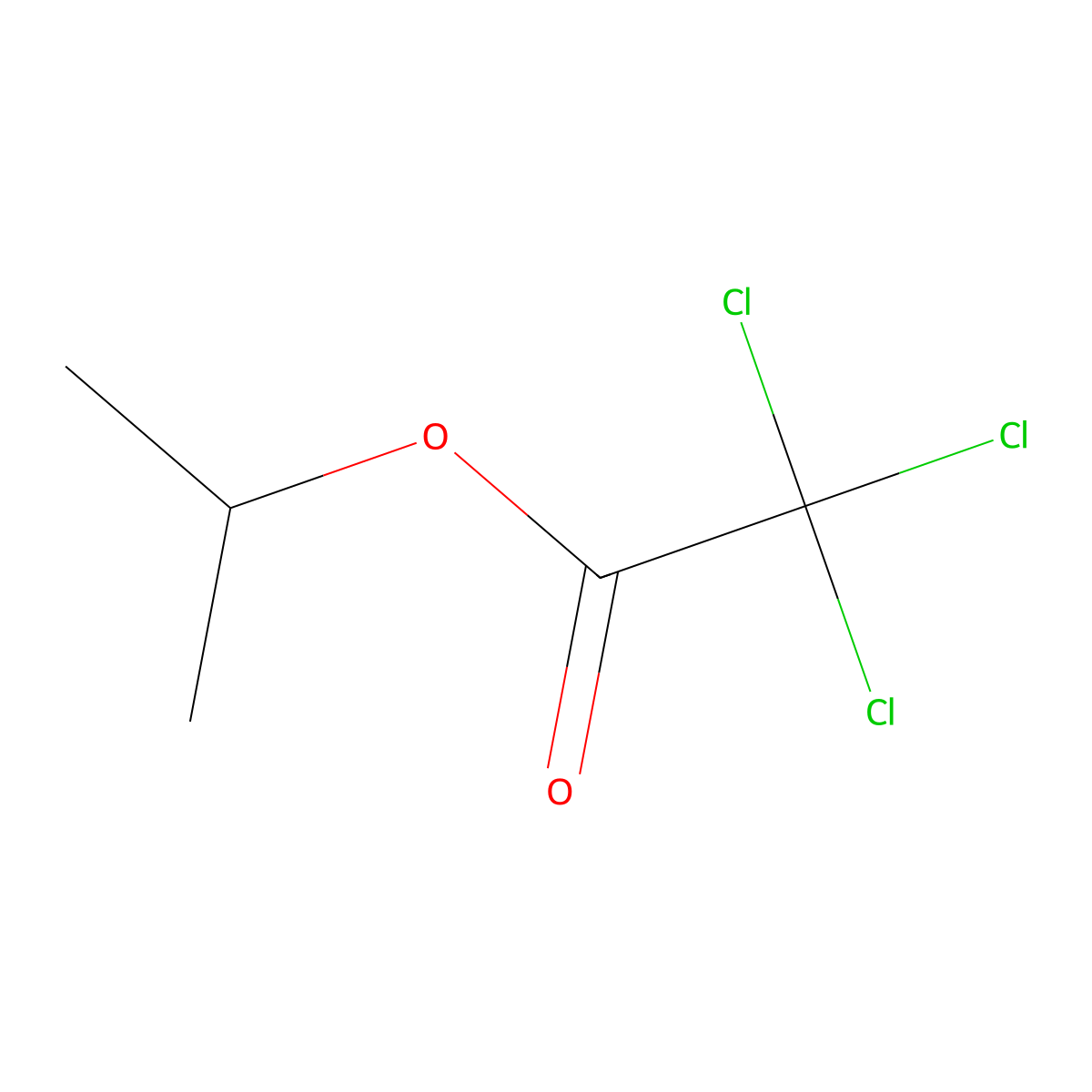 Isopropyl trichloroacetate molecular structure, CAS 3974-99-0