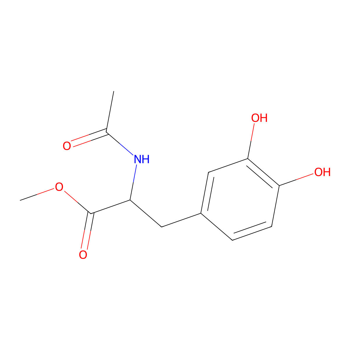 N-Acetyl-3-hydroxy-L-tyrosine methyl ester molecular structure, CAS 39740-33-5