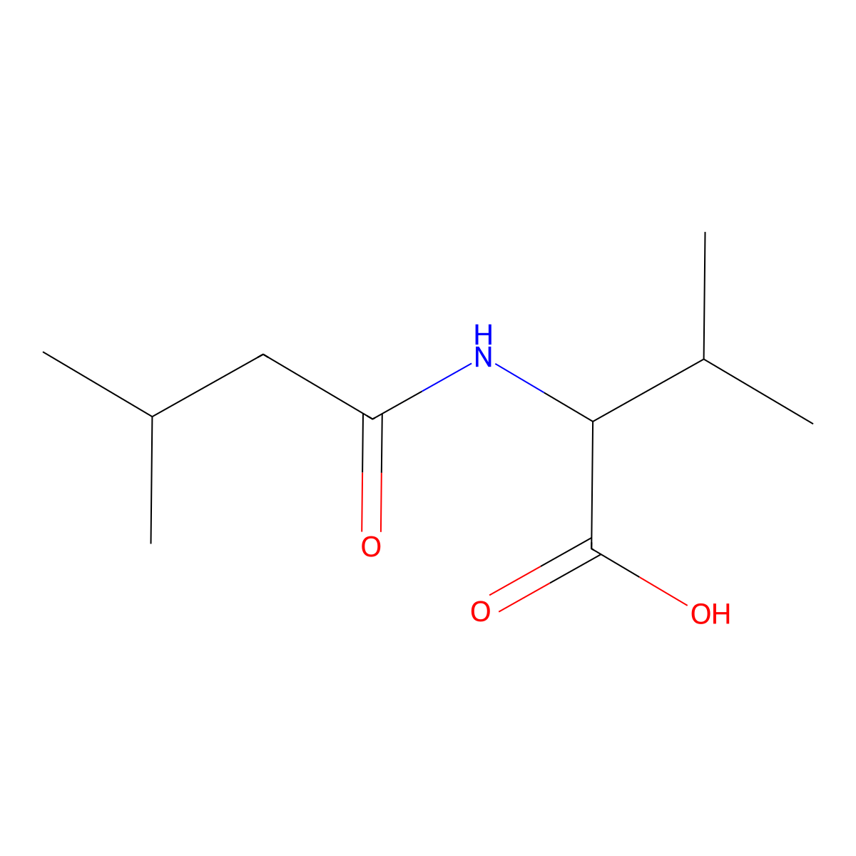 N-(3-Methylbutanoyl)-L-valine molecular structure, CAS 39741-06-5