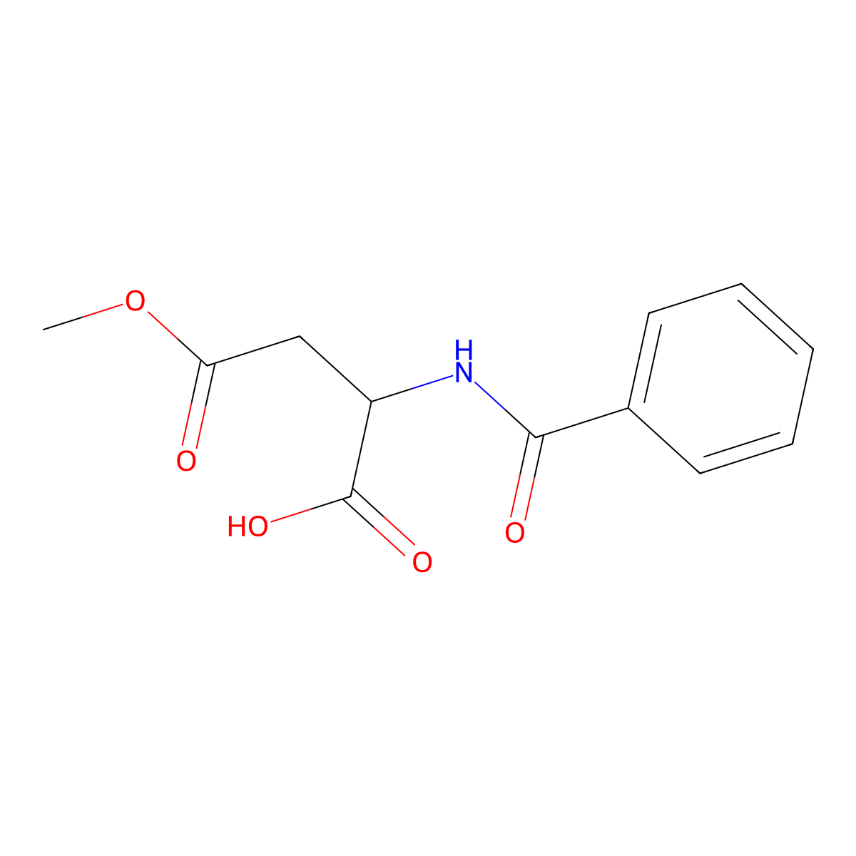 (S)-2-Benzamido-4-methoxy-4-oxobutanoic acid molecular structure, CAS 39741-26-9