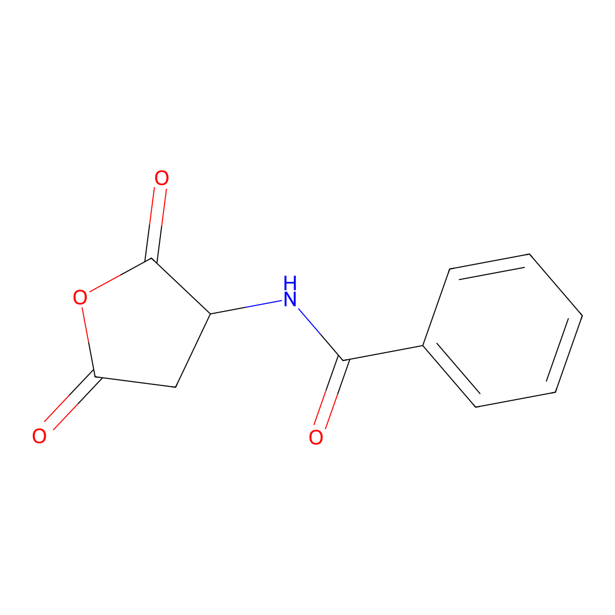 n-(2,5-Dioxotetrahydrofuran-3-yl)benzamide molecular structure, CAS 39741-36-1