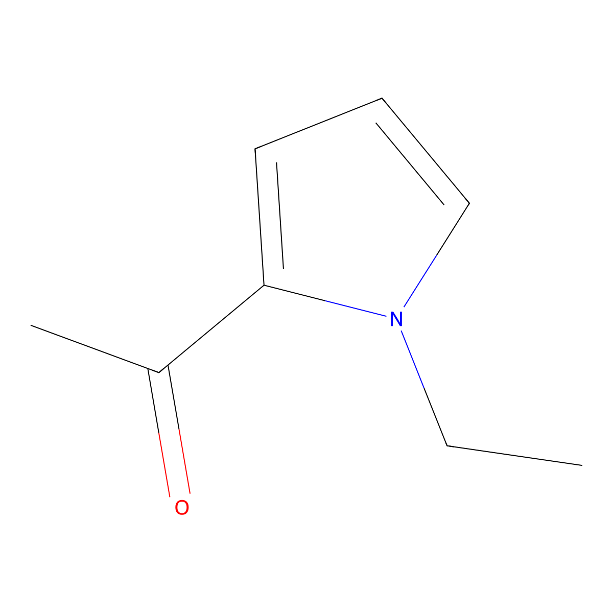 1-Ethyl-2-acetyl pyrrole molecular structure, CAS 39741-41-8