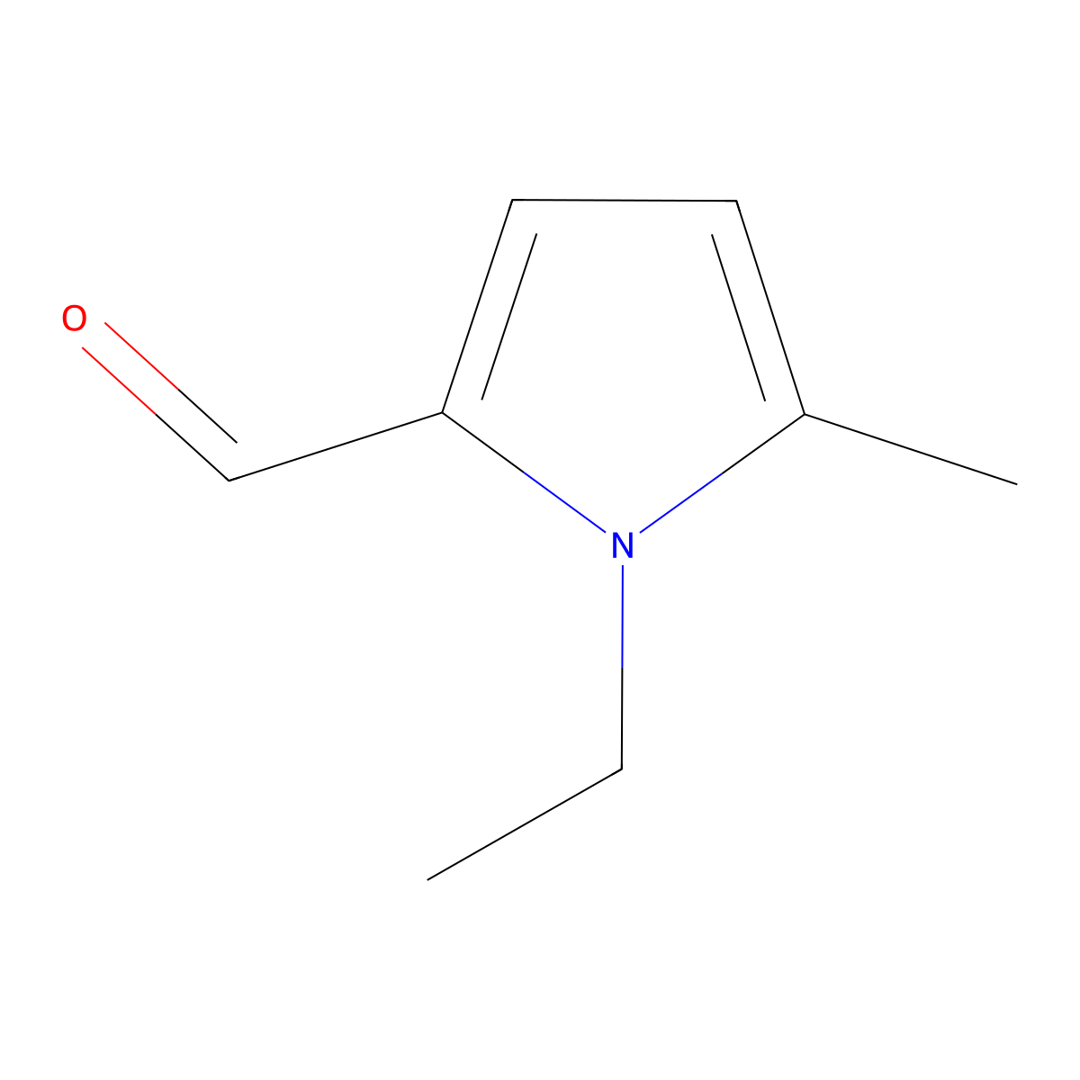 1-Ethyl-5-methyl-1H-pyrrole-2-carbaldehyde molecular structure, CAS 39741-43-0