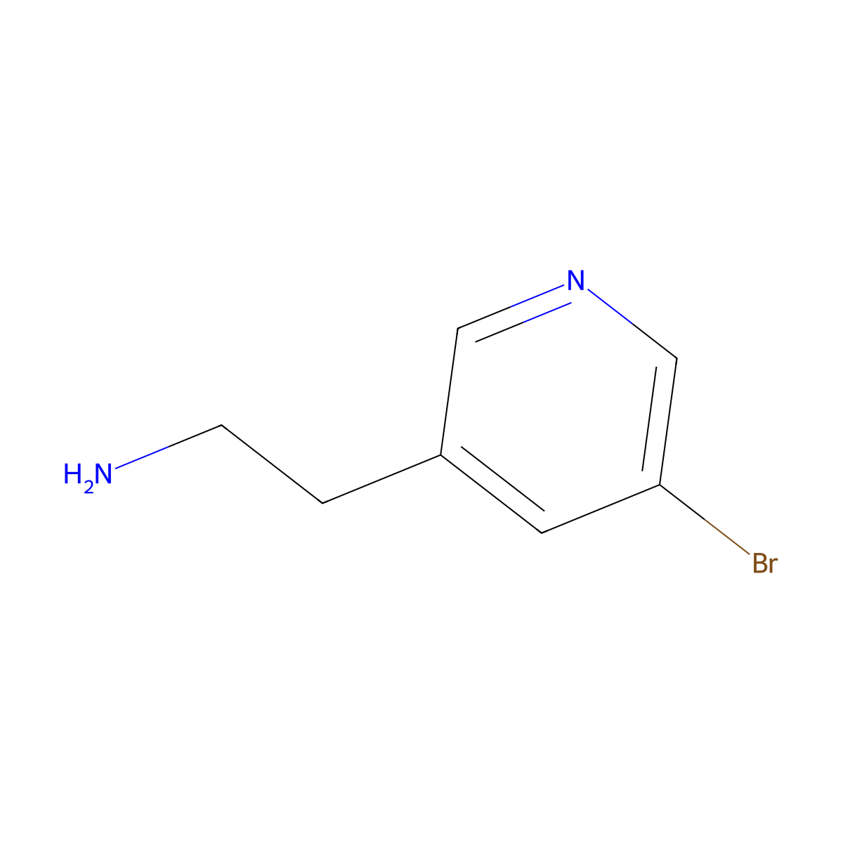 2-(5-Bromopyridin-3-yl)ethan-1-amine molecular structure, CAS 39741-47-4