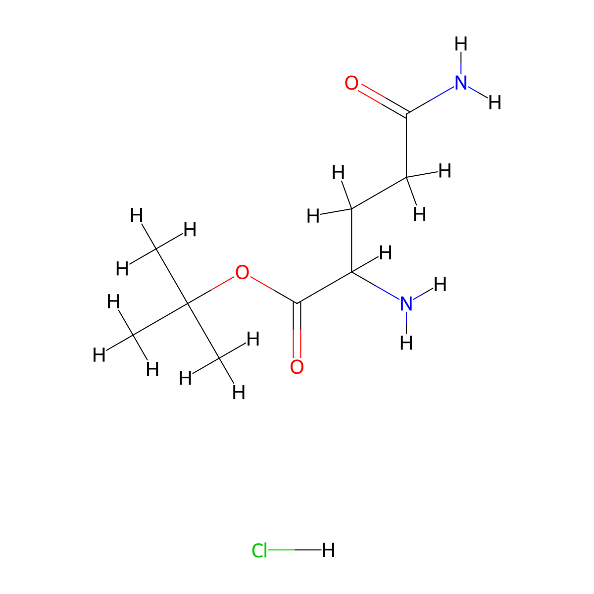tert-Butyl glutaminate--hydrogen chloride (1/1) molecular structure, CAS 39741-62-3