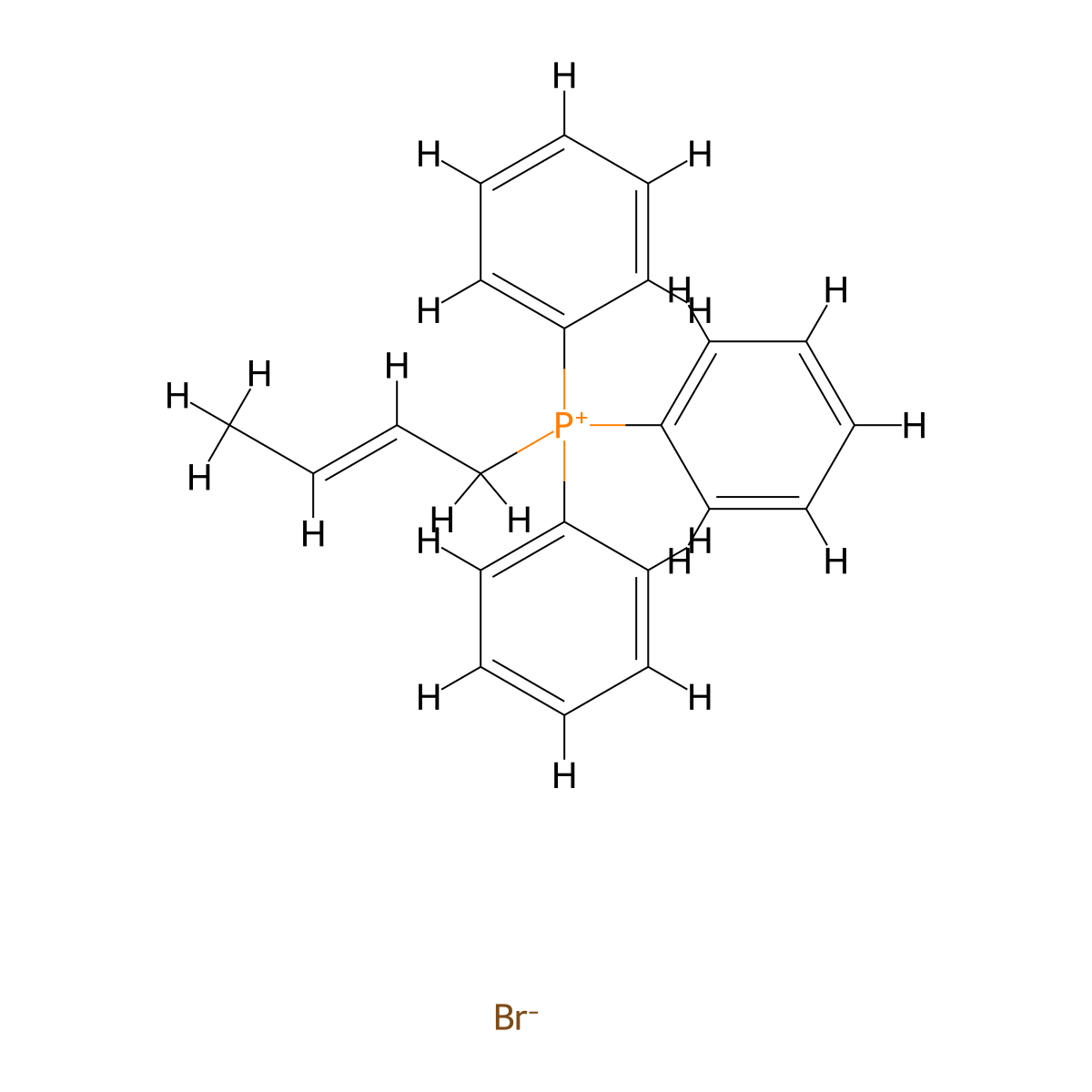 (E)-2-Butenyltriphenyl-phosphoniumBromide molecular structure, CAS 39741-81-6