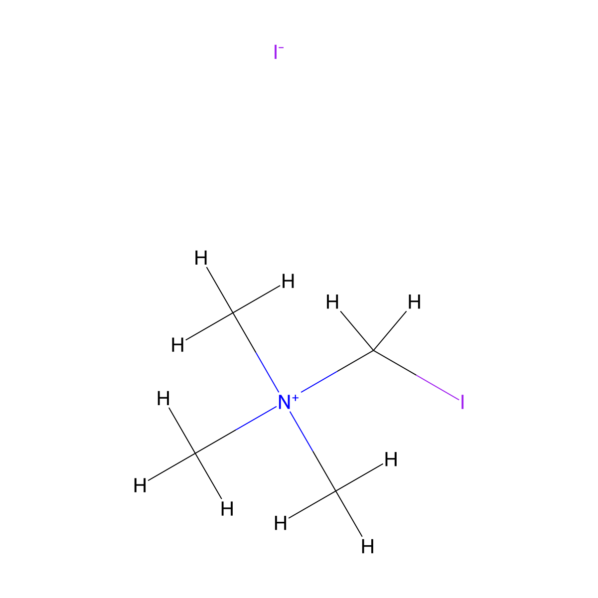 (Iodomethyl)trimethylammonium iodide molecular structure, CAS 39741-91-8
