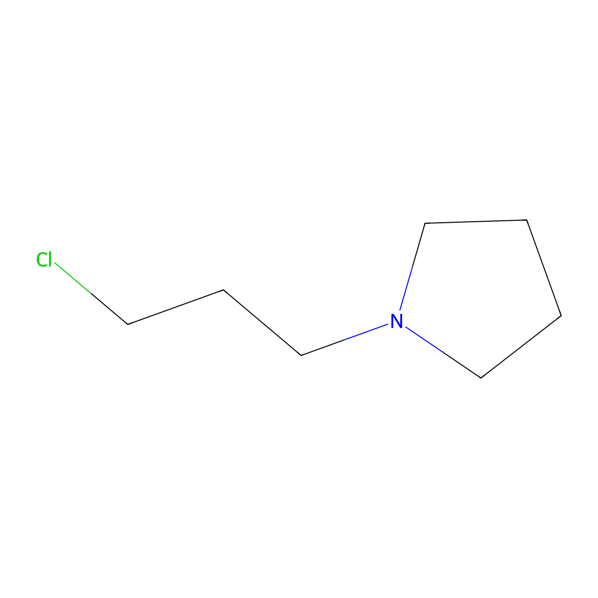 1-(3-Chloropropyl)-pyrrolidine molecular structure, CAS 39743-20-9