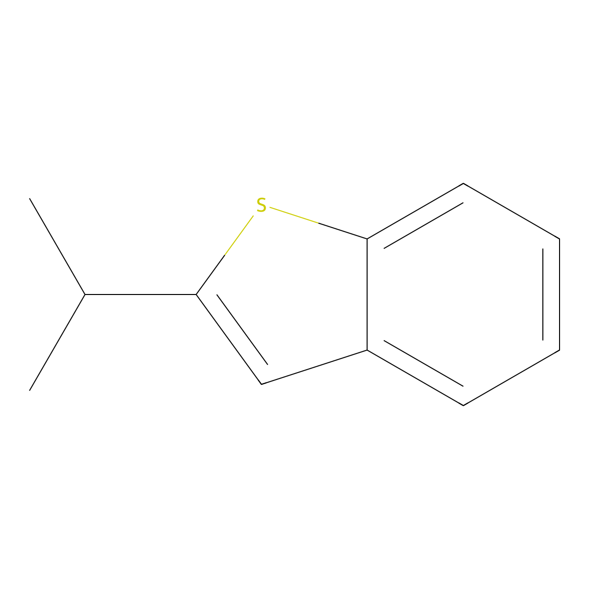2-(Propan-2-yl)-1-benzothiophene molecular structure, CAS 39743-75-4
