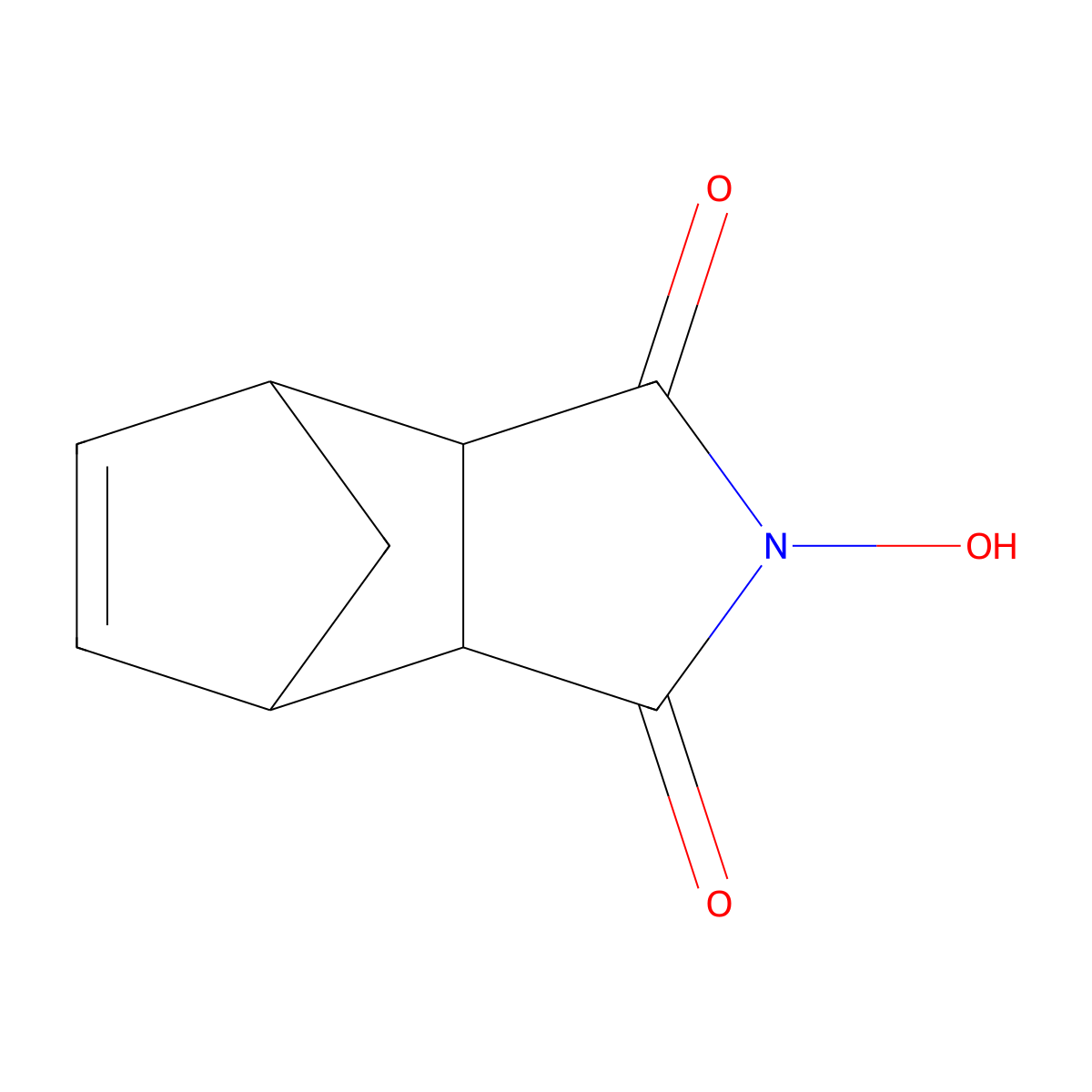 endo-N-Hydroxy-5-norbornene-2,3-dicarboximide molecular structure, CAS 39743-84-5