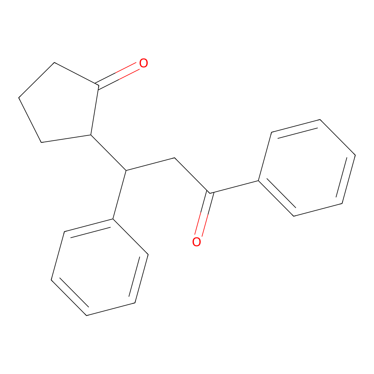 2-(3-Oxo-1,3-diphenylpropyl)cyclopentanone molecular structure, CAS 39745-17-0