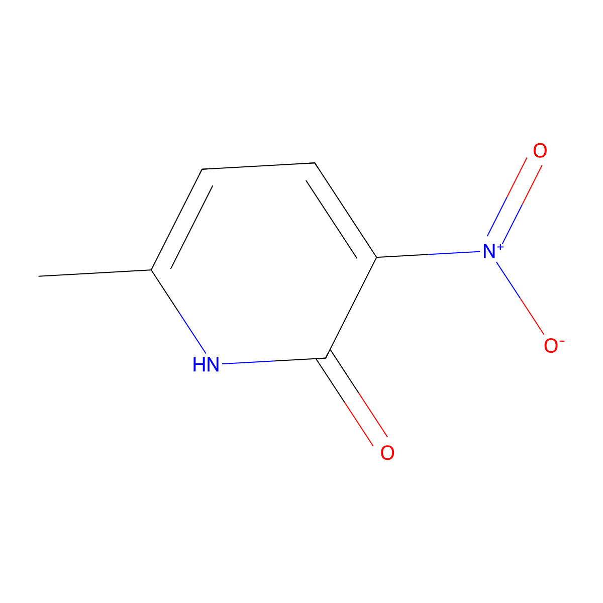 2-Hydroxy-6-methyl-3-nitropyridine molecular structure, CAS 39745-39-6