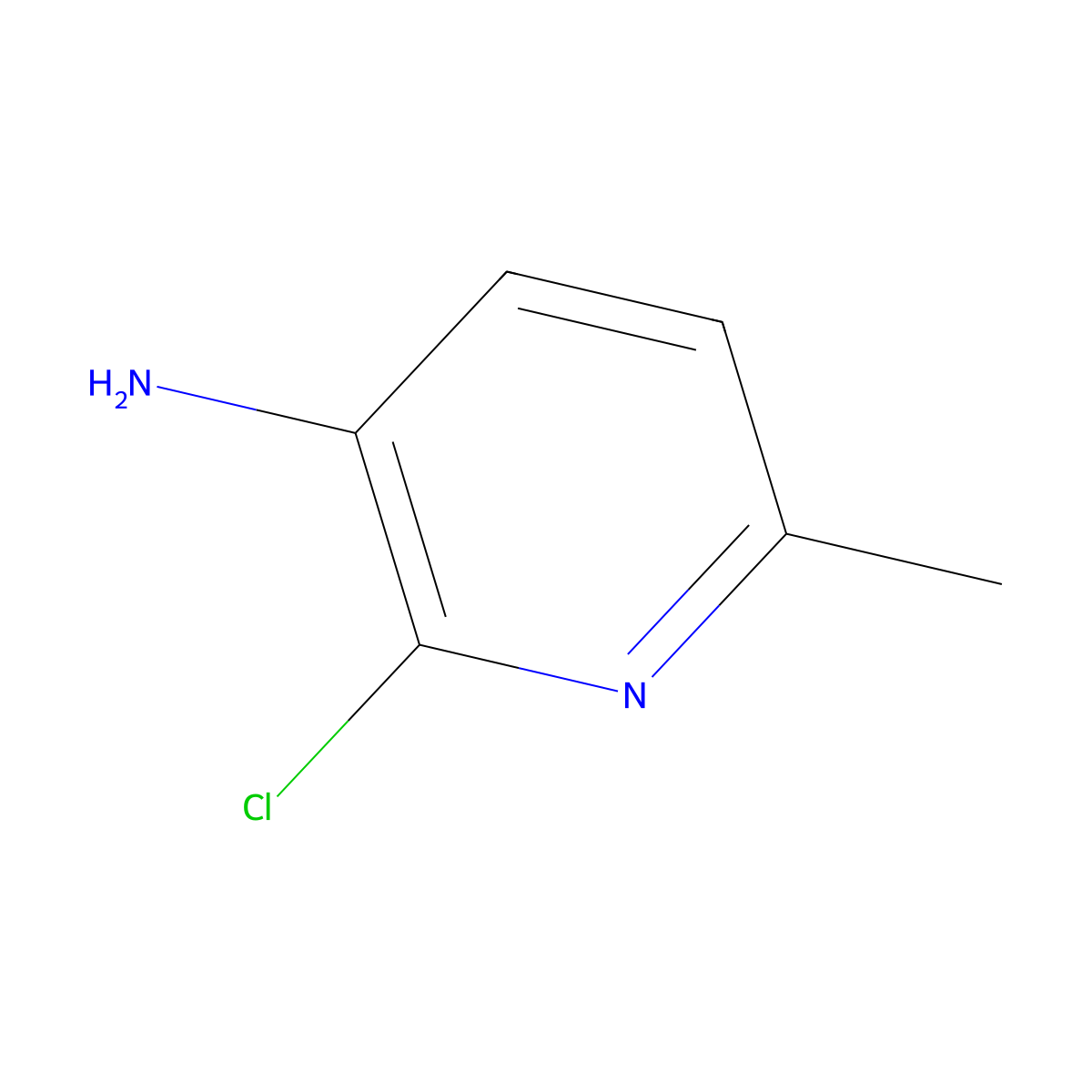 3-Amino-2-chloro-6-picoline molecular structure, CAS 39745-40-9