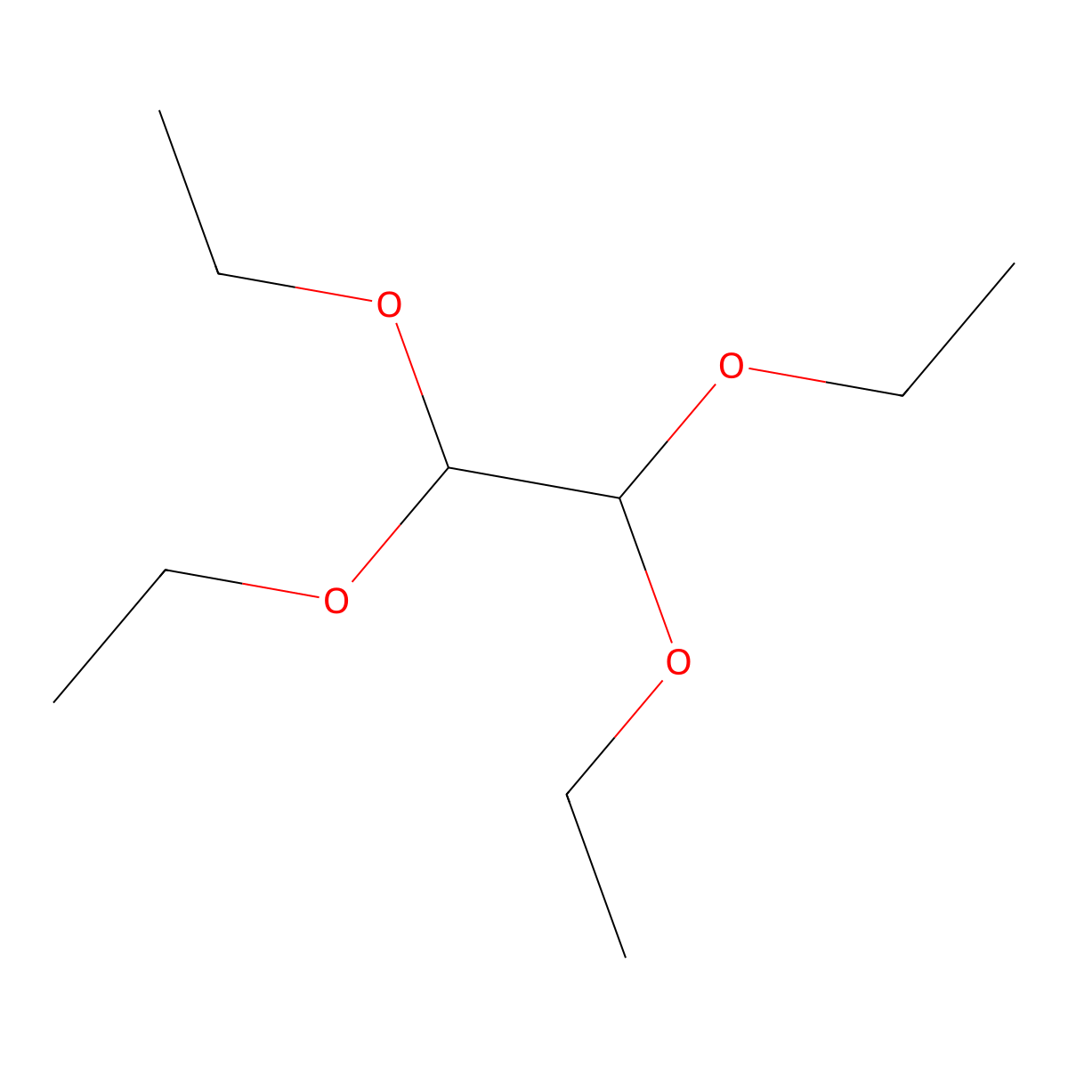 1,1,2,2-Tetraethoxyethane molecular structure, CAS 3975-14-2