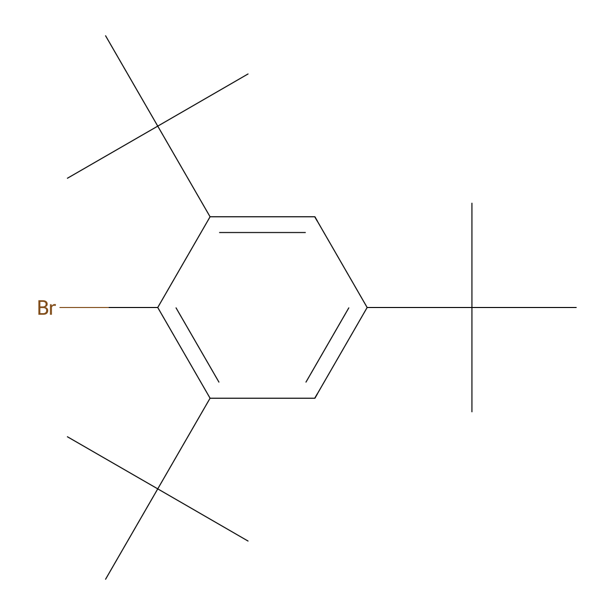 2,4,6-Tri-t-butyl-1-bromobenzene molecular structure, CAS 3975-77-7
