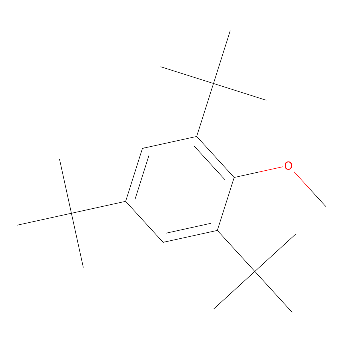 1,3,5-Tri-tert-butyl-2-methoxybenzene molecular structure, CAS 3975-80-2