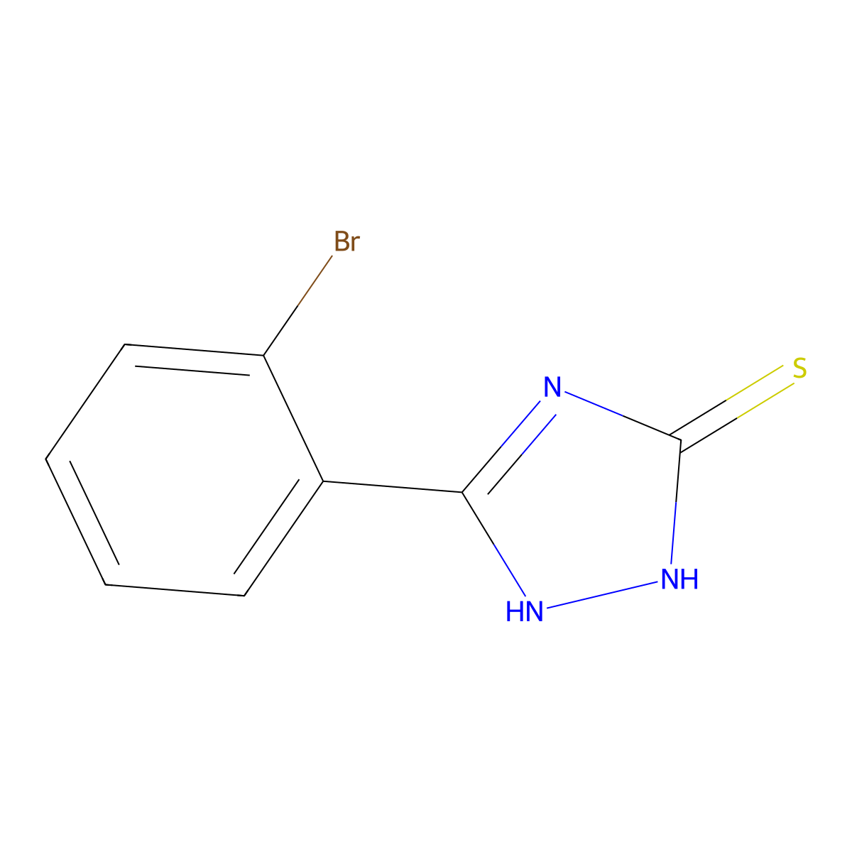 5-(2-Bromo-phenyl)-4H-[1,2,4]triazole-3-thiol molecular structure, CAS 39751-84-3