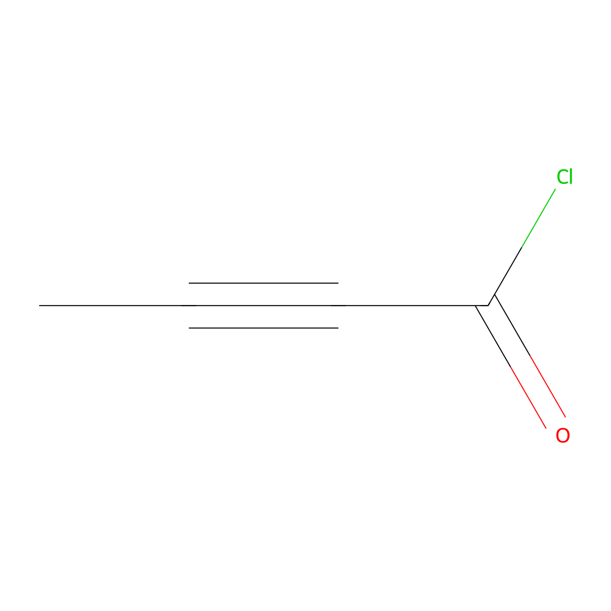 But-2-ynoyl chloride molecular structure, CAS 39753-54-3