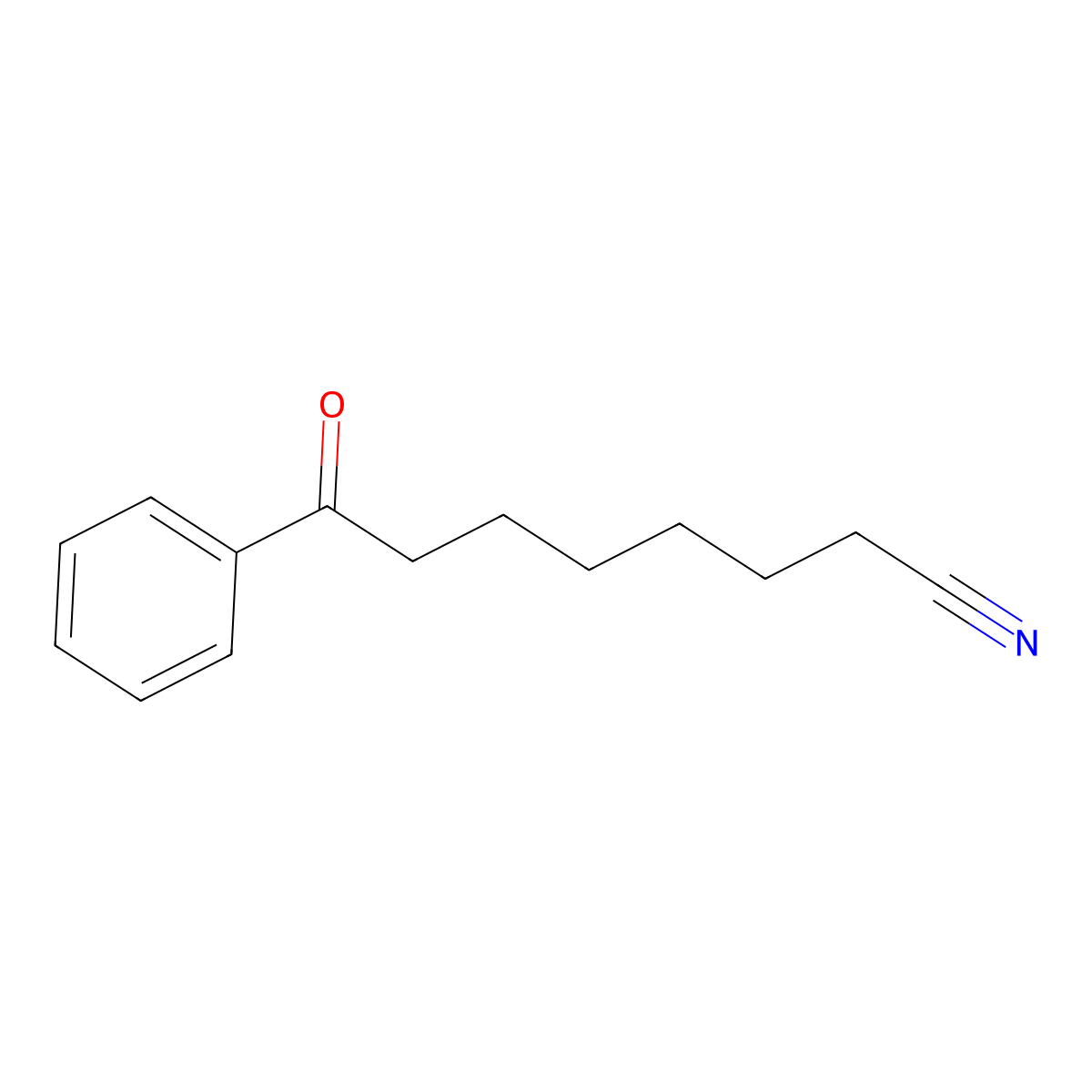 8-Oxo-8-phenyloctanenitrile molecular structure, CAS 39755-15-2