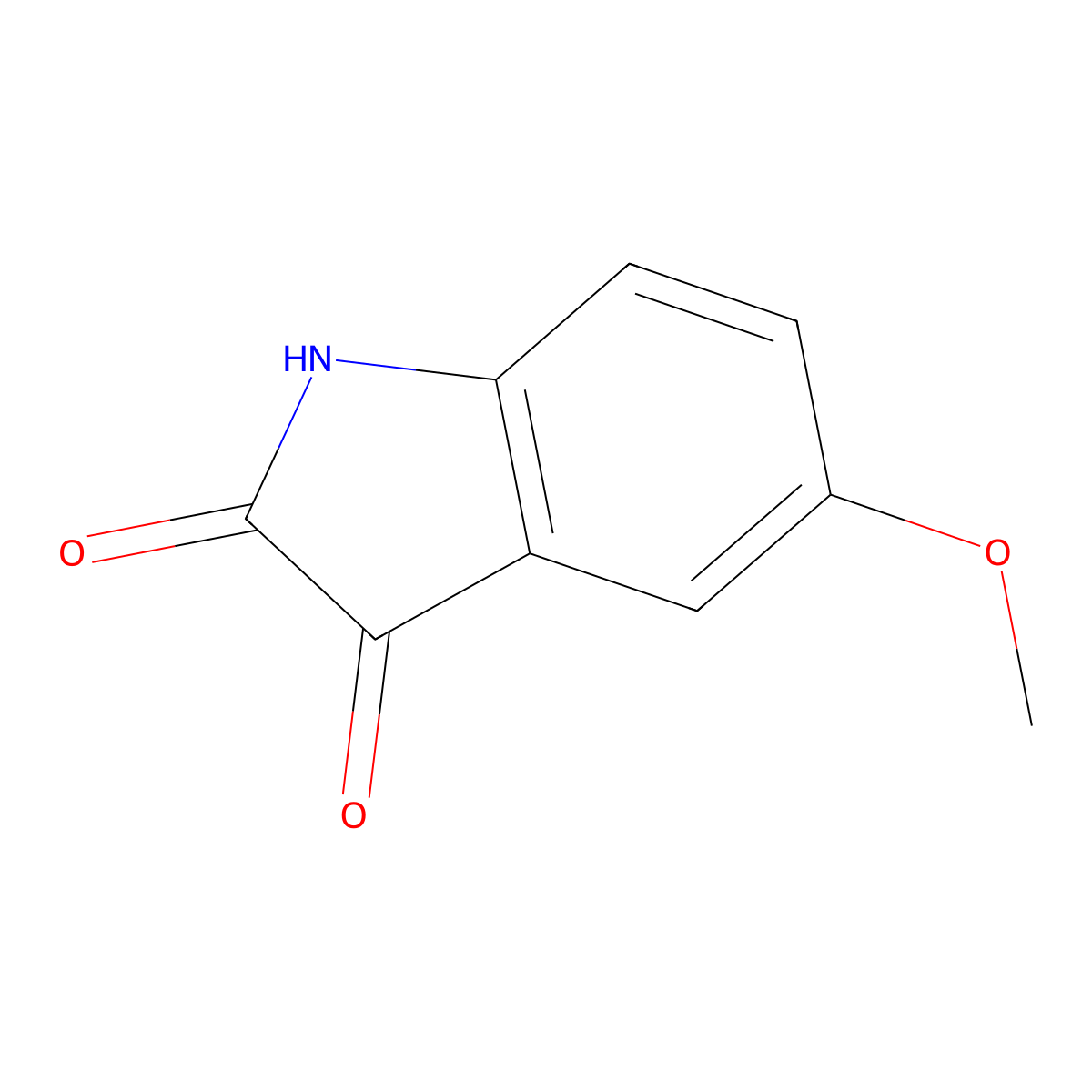 5-Methoxyisatin molecular structure, CAS 39755-95-8