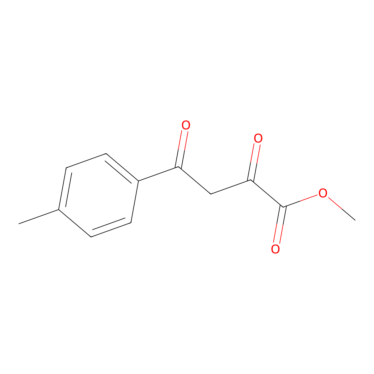 Methyl 4-(4-methylphenyl)-2,4-dioxobutanoate molecular structure, CAS 39757-29-4