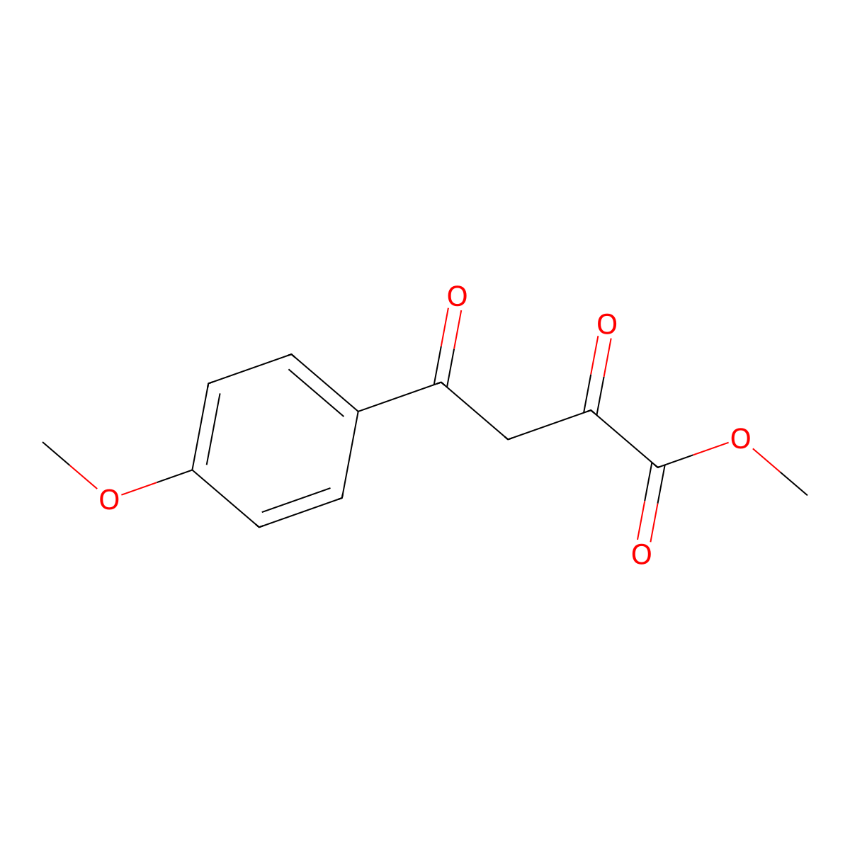Methyl 4-(4-methoxyphenyl)-2,4-dioxobutanoate molecular structure, CAS 39757-31-8