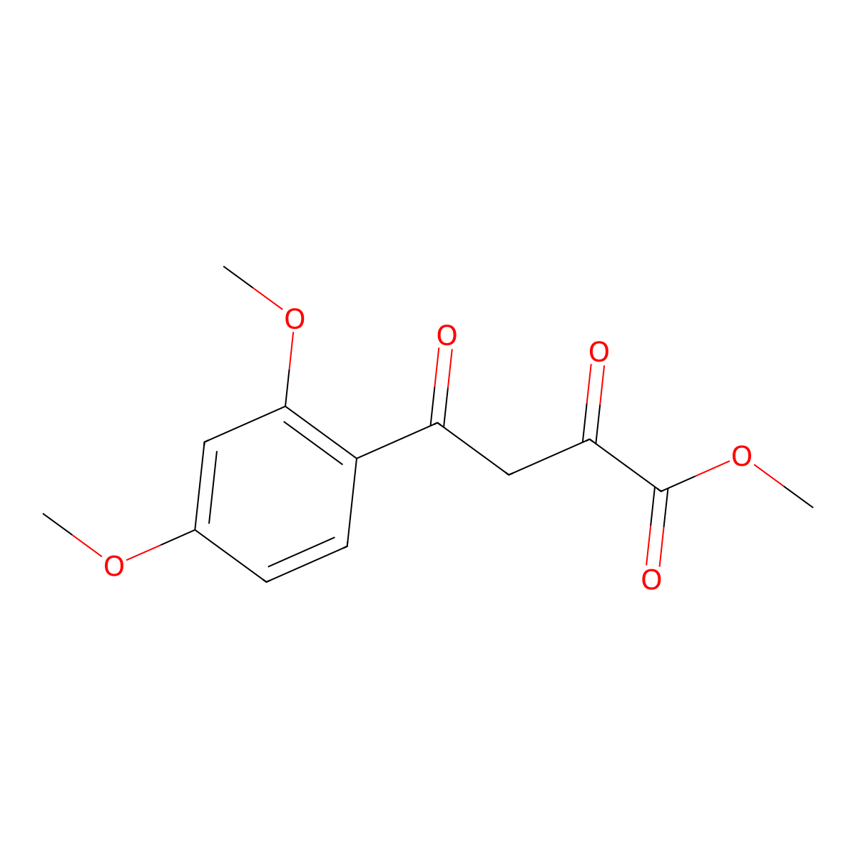 Methyl 4-(2,4-dimethoxyphenyl)-2,4-dioxobutanoate molecular structure, CAS 39757-32-9