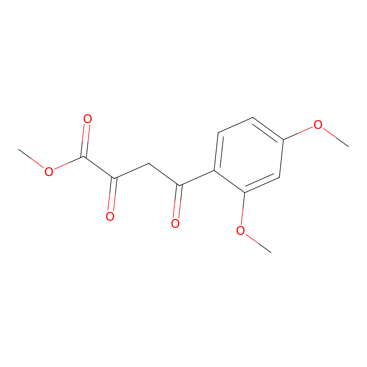 Methyl 4-(2,4-dimethoxyphenyl)-2,4-dioxobutanoate molecular structure, CAS 39757-32-9