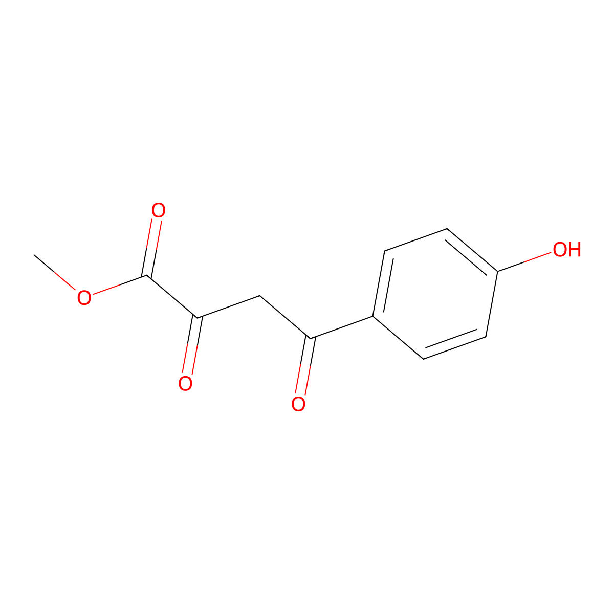 Methyl 4-(4-hydroxyphenyl)-2,4-dioxobutanoate molecular structure, CAS 39757-33-0