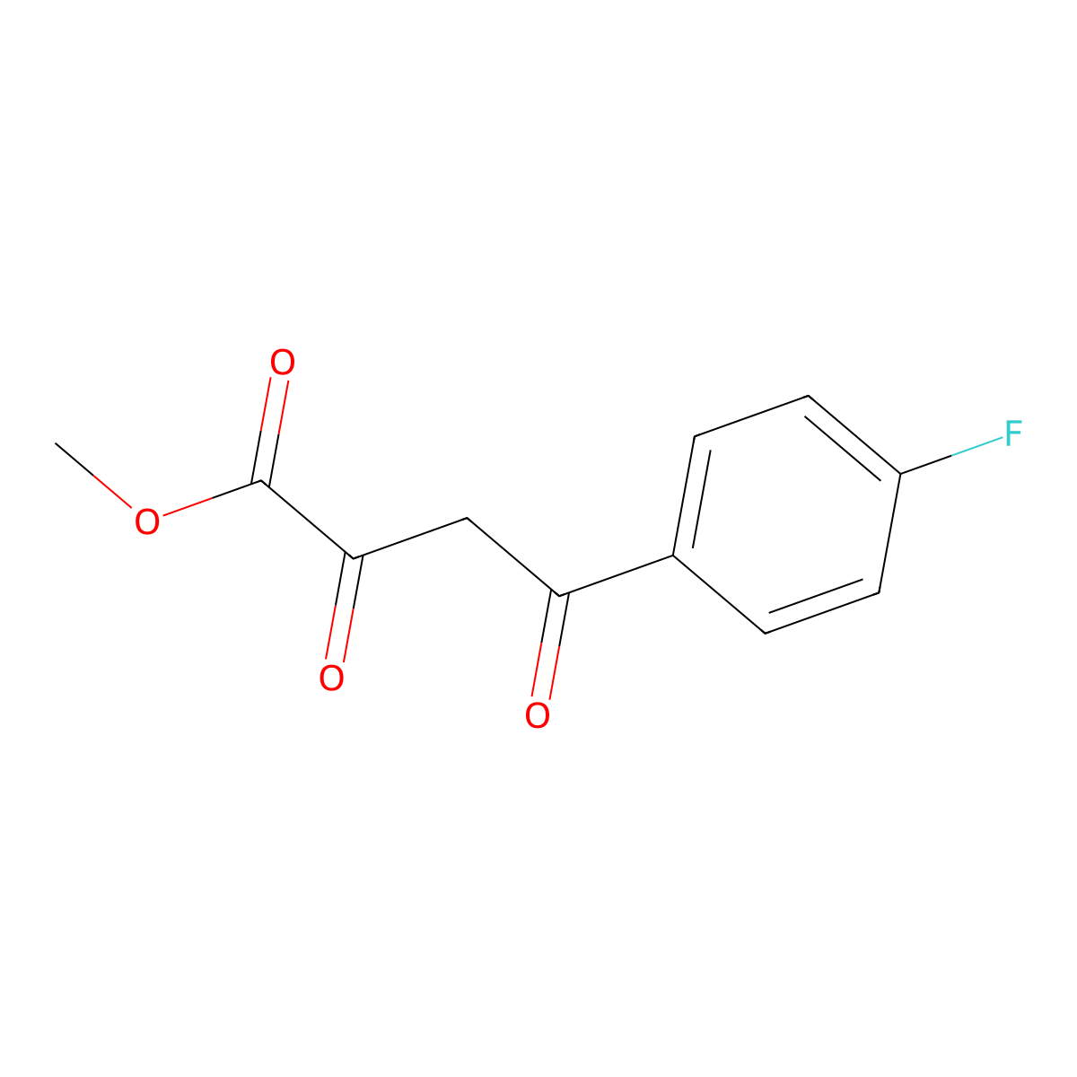 Methyl 4-(4-fluorophenyl)-2,4-dioxobutanoate molecular structure, CAS 39757-34-1