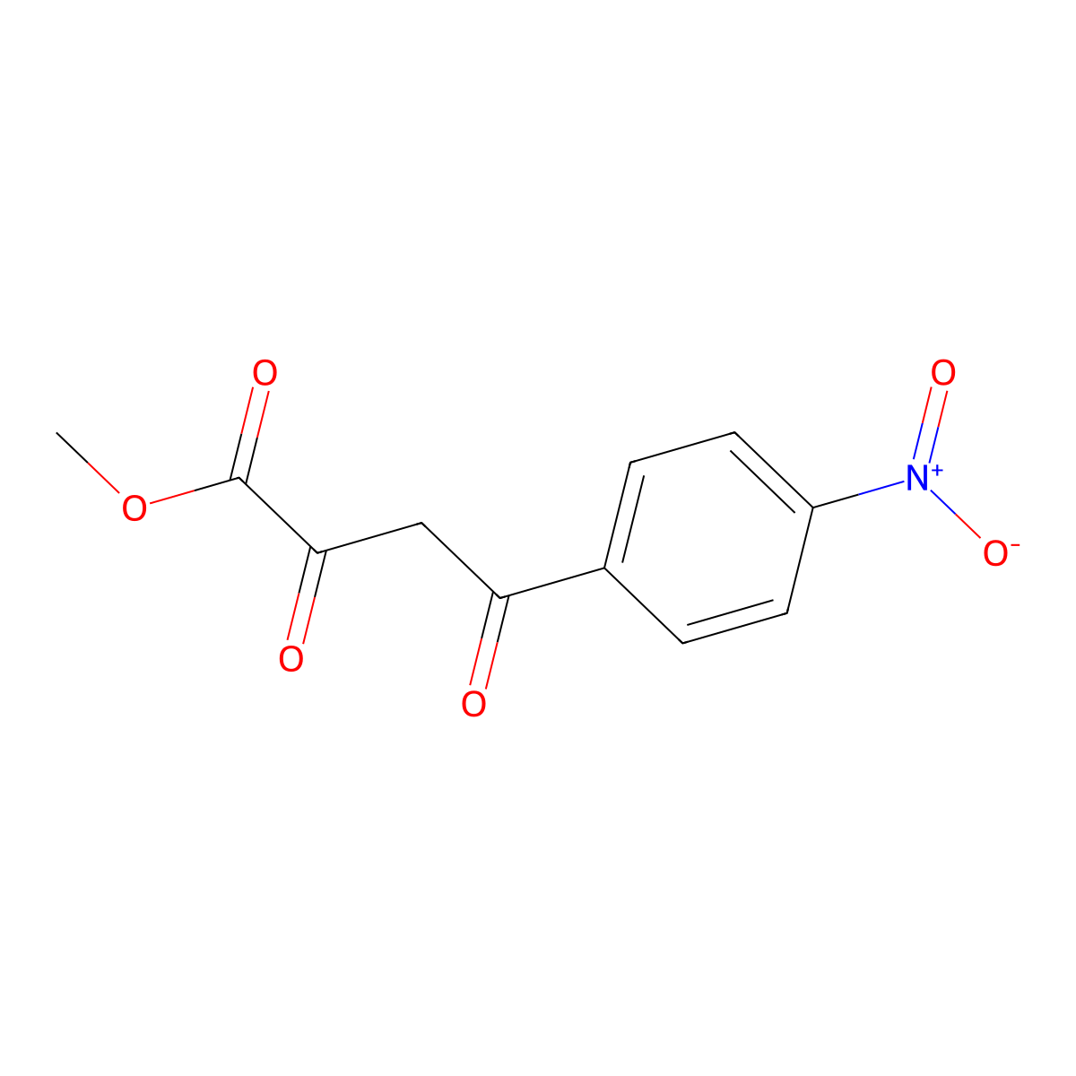 Methyl 4-(4-nitrophenyl)-2,4-dioxobutanoate molecular structure, CAS 39757-36-3