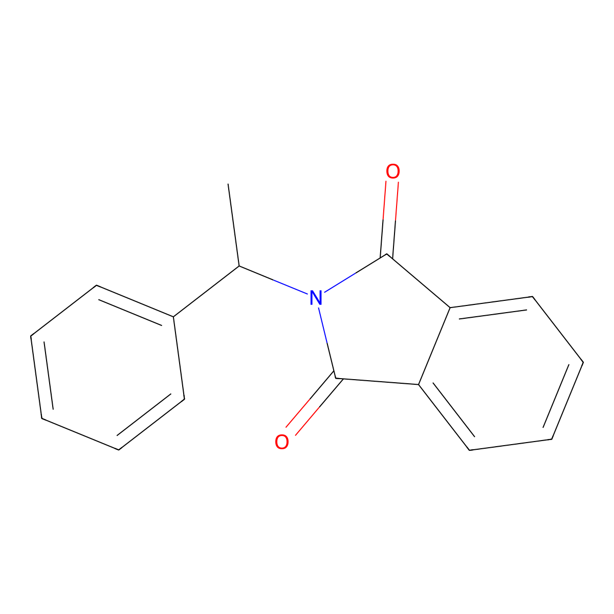 (S)-2-(1-phenylethyl)isoindoline-1,3-dione molecular structure, CAS 3976-26-9