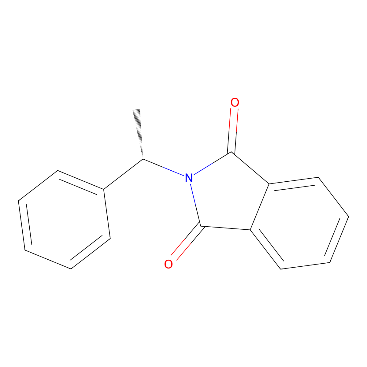 (S)-2-(1-phenylethyl)isoindoline-1,3-dione molecular structure, CAS 3976-26-9