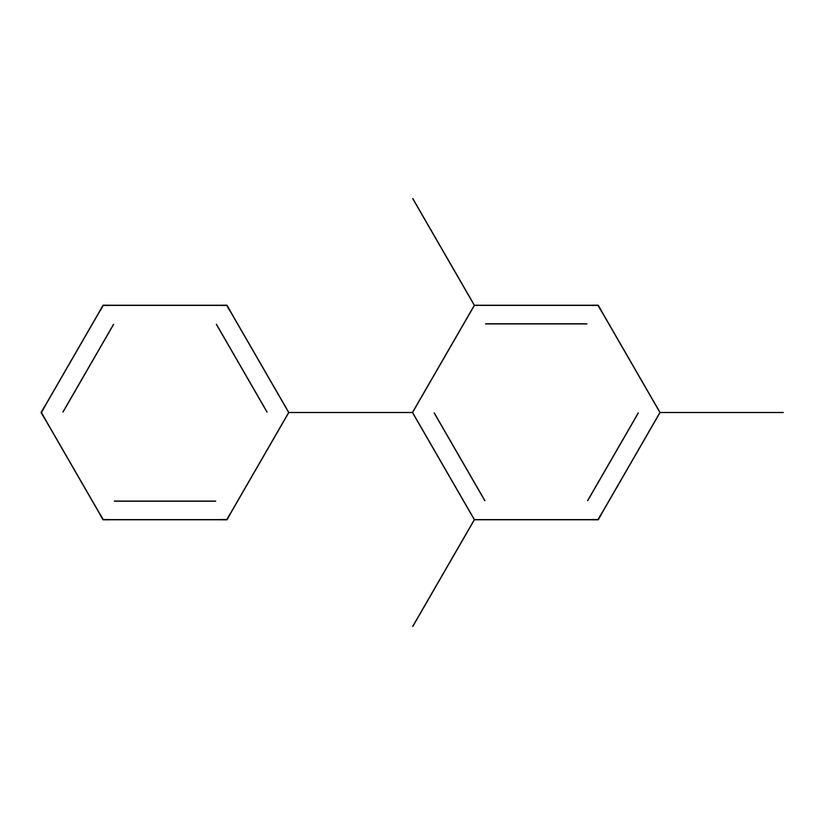 2,4,6-Trimethylbiphenyl molecular structure, CAS 3976-35-0