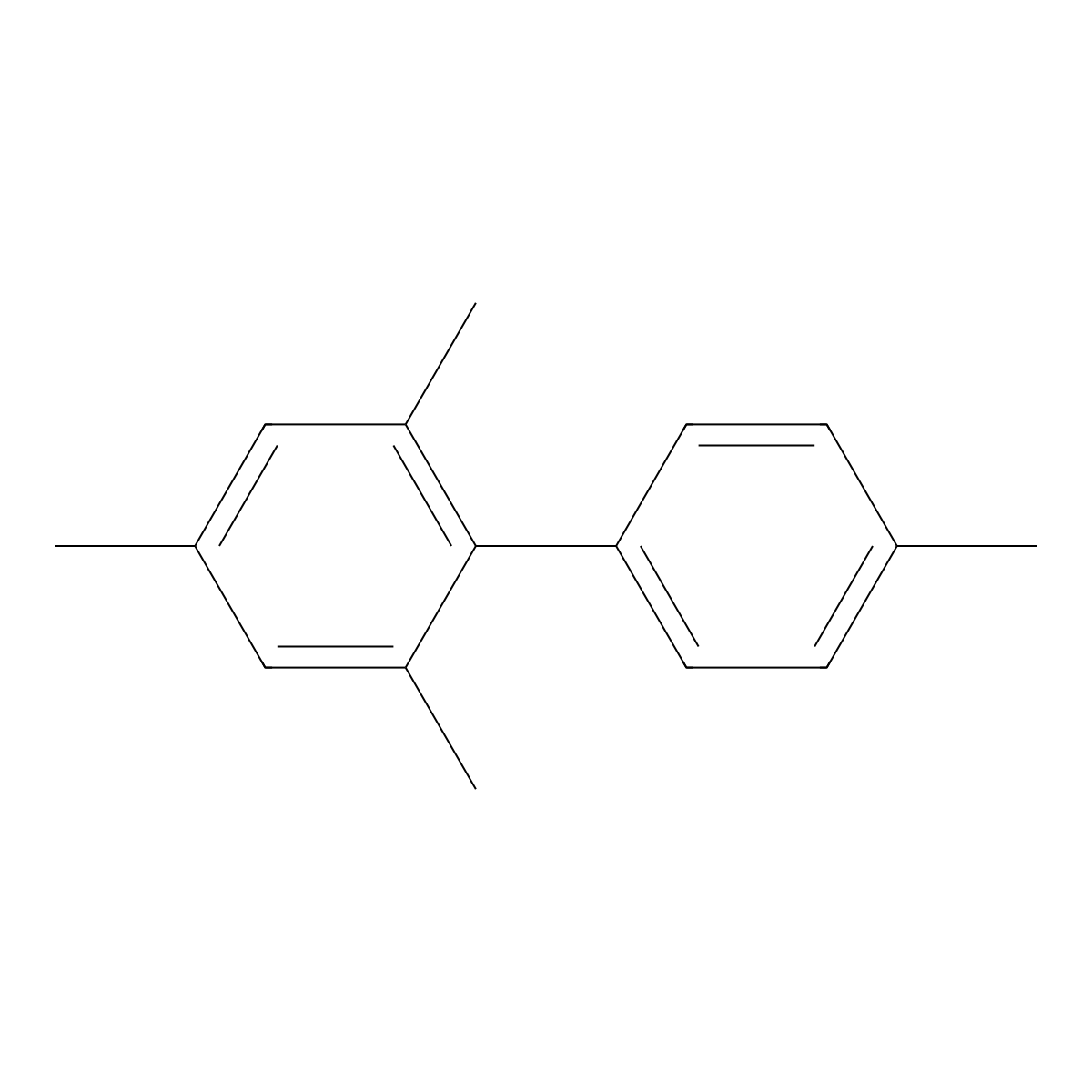 2,4,4',6-Tetramethylbiphenyl molecular structure, CAS 3976-37-2