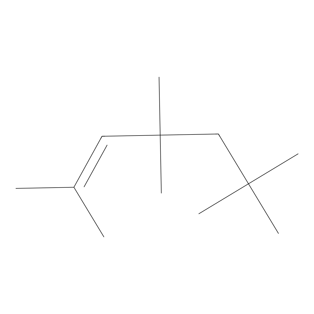 2,4,4,6,6-Pentamethyl-2-heptene molecular structure, CAS 39761-68-7