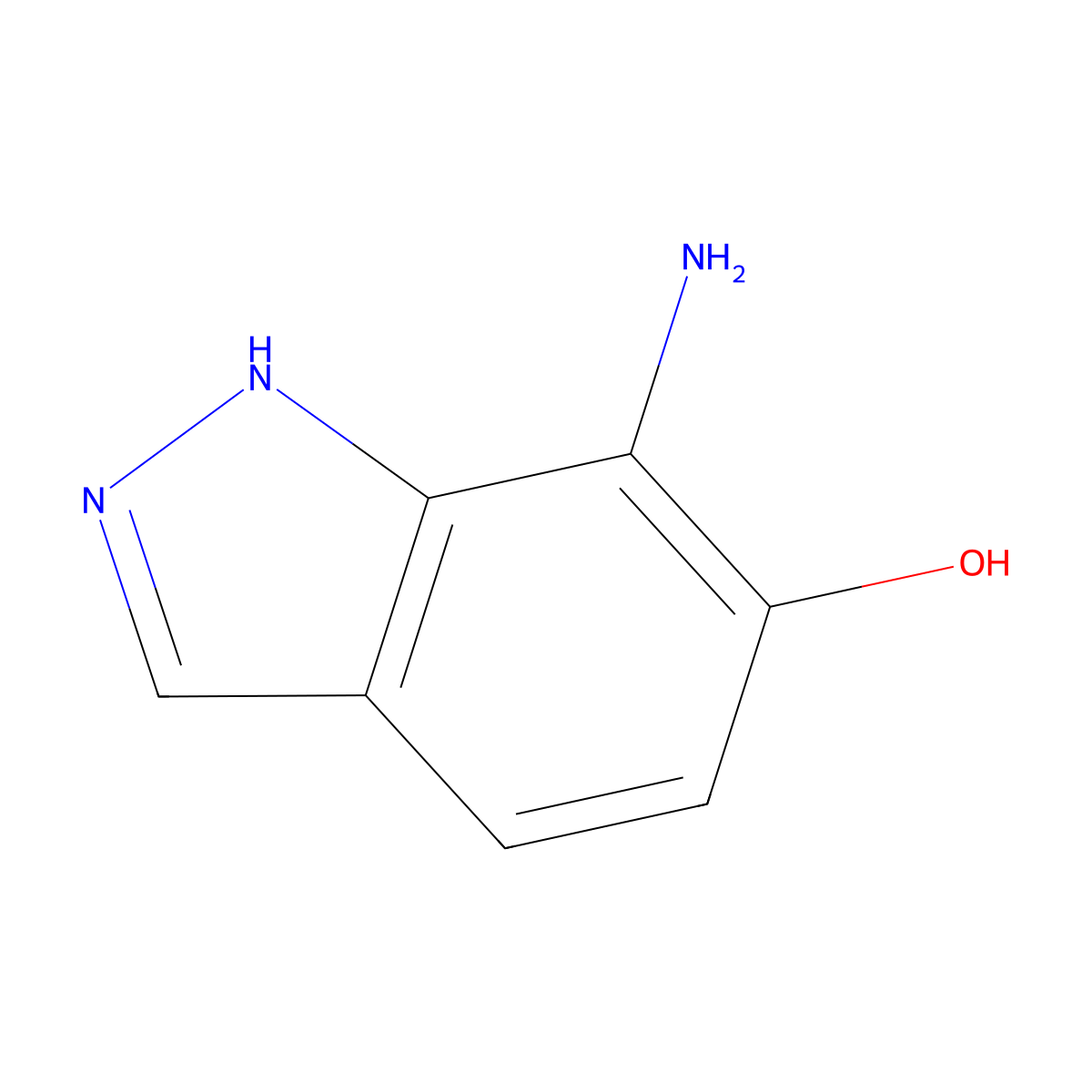 7-Amino-1H-indazol-6-OL molecular structure, CAS 39761-89-2