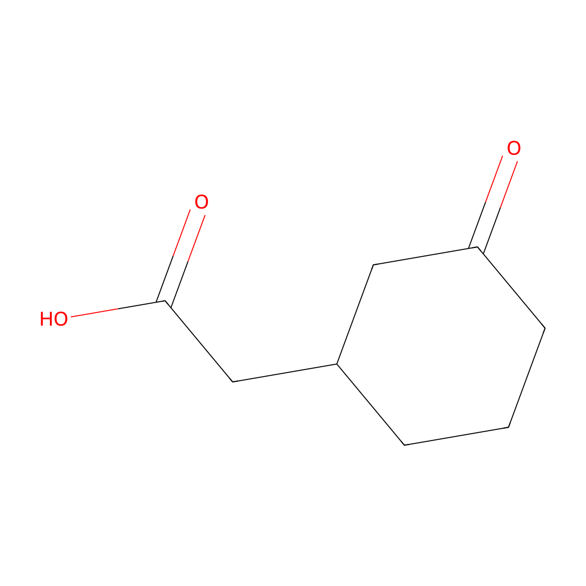 2-(3-Oxocyclohexyl)acetic acid molecular structure, CAS 39762-51-1