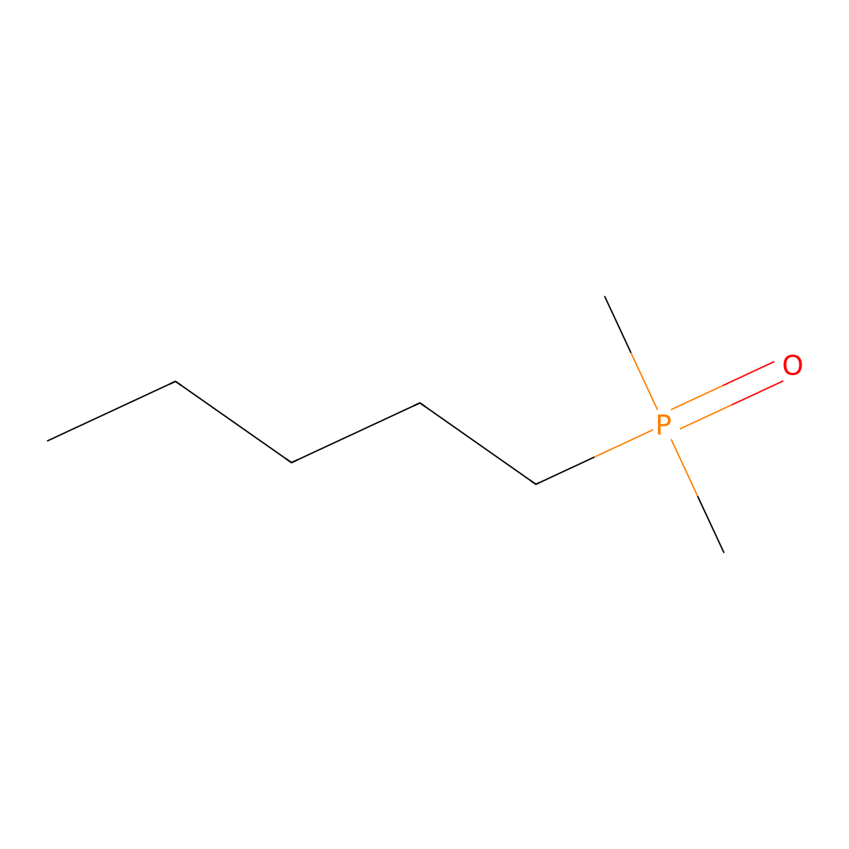 Phosphine oxide, dimethylpentyl- molecular structure, CAS 39763-51-4