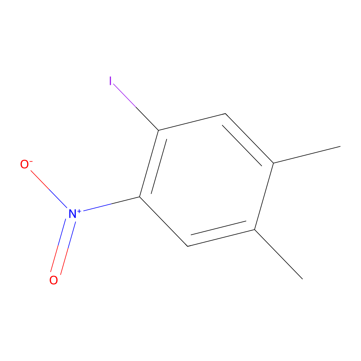 1-Iodo-4,5-dimethyl-2-nitrobenzene molecular structure, CAS 39763-72-9