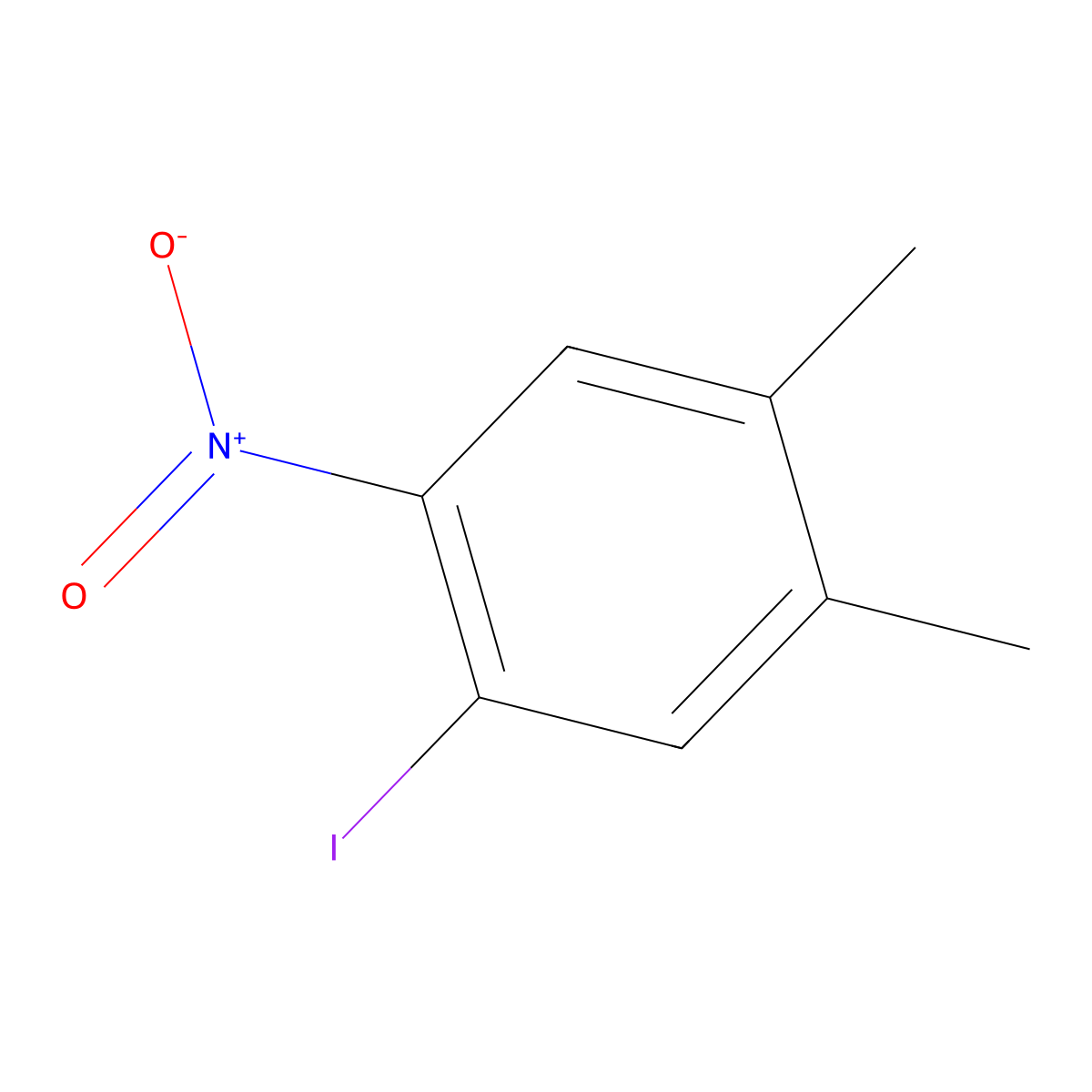 1-Iodo-4,5-dimethyl-2-nitrobenzene molecular structure, CAS 39763-72-9