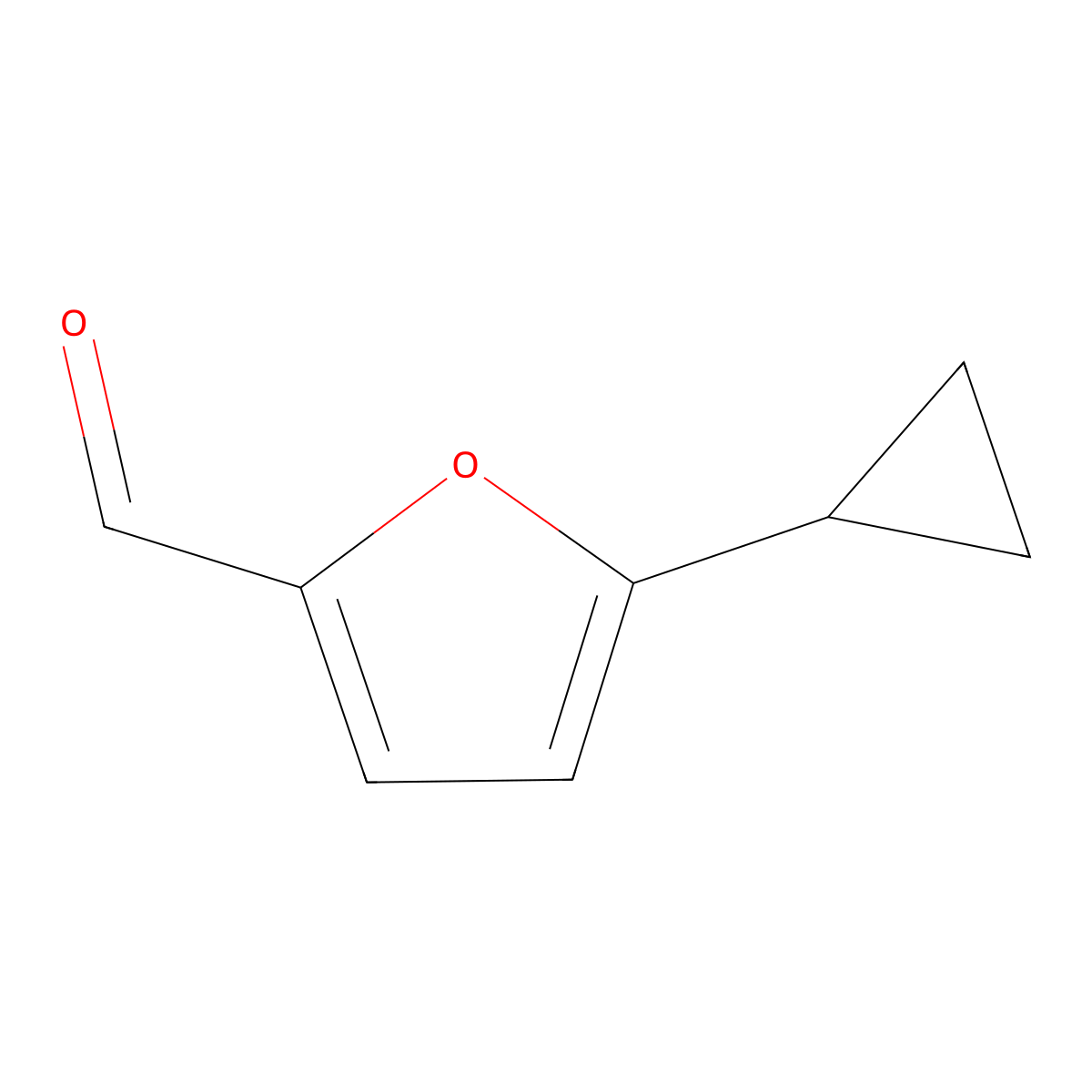 5-Cyclopropyl-2-furancarboxaldehyde molecular structure, CAS 39763-81-0